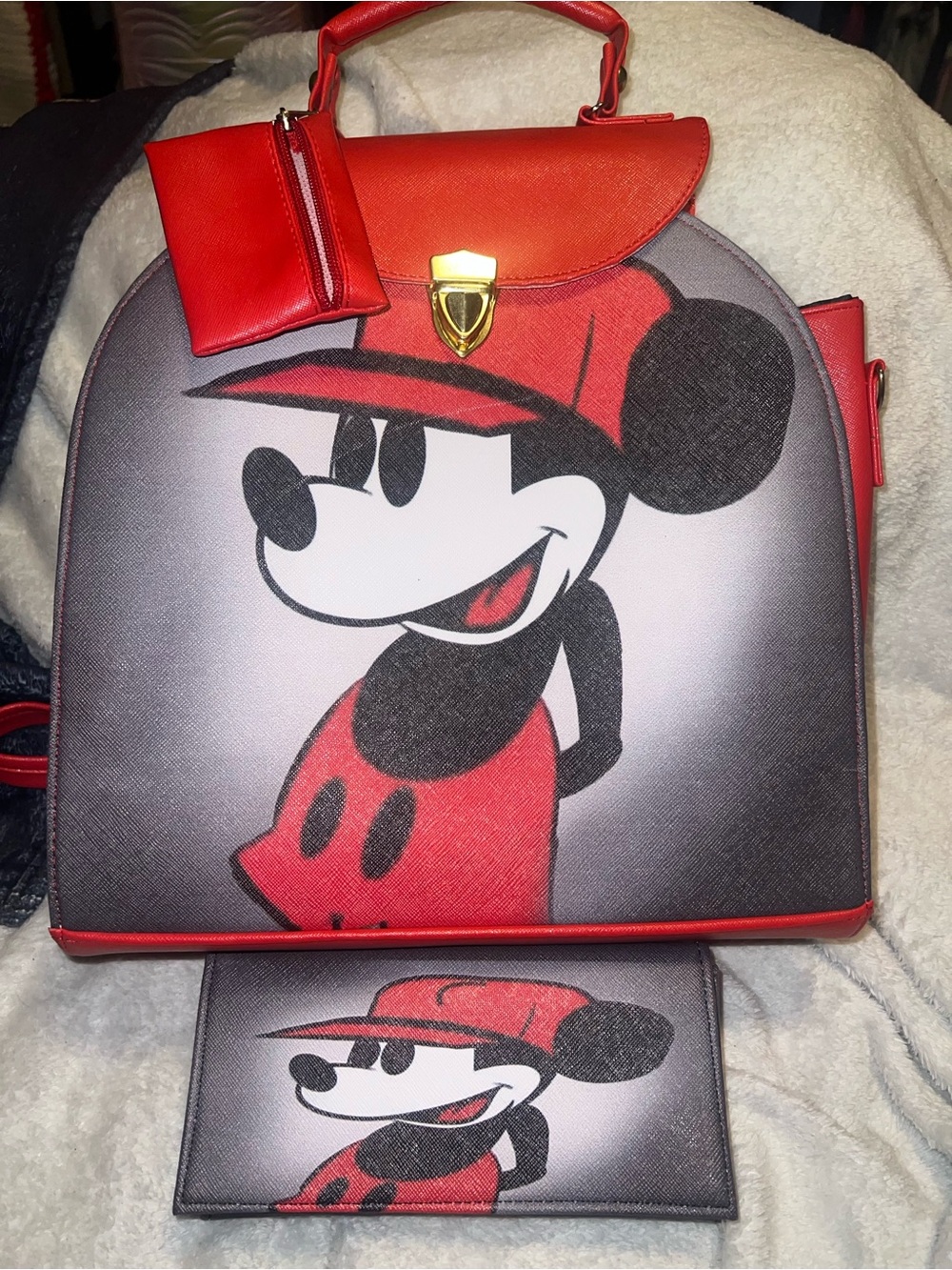 Mickey Mouse backpack/shoulder bag comes with wallet